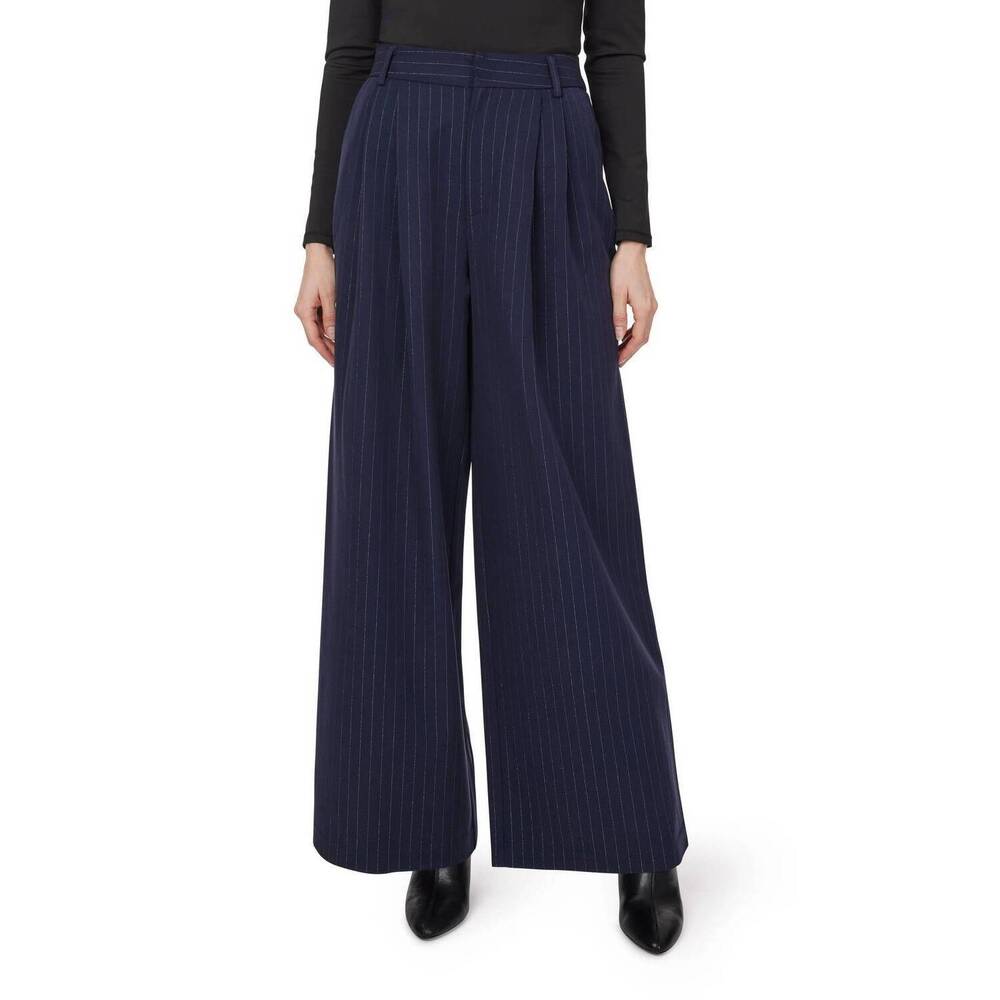 NEW HABITUAL pinstripe trouser in navy blue